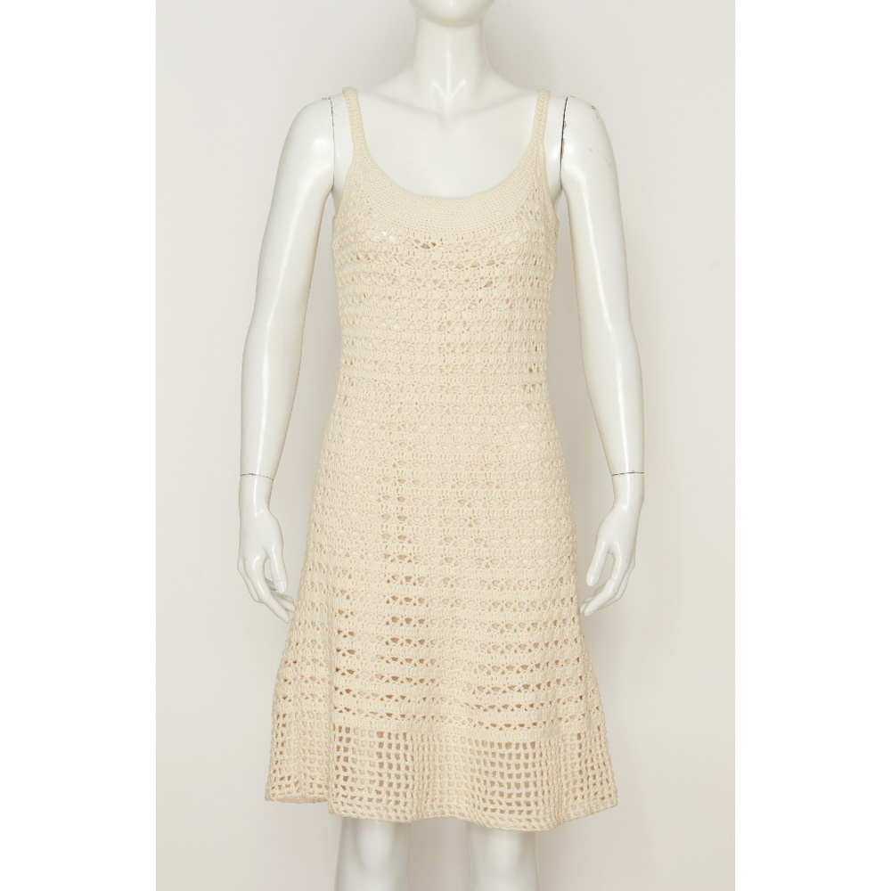 Tabitha for Anthropologie Cream Crochet Dress